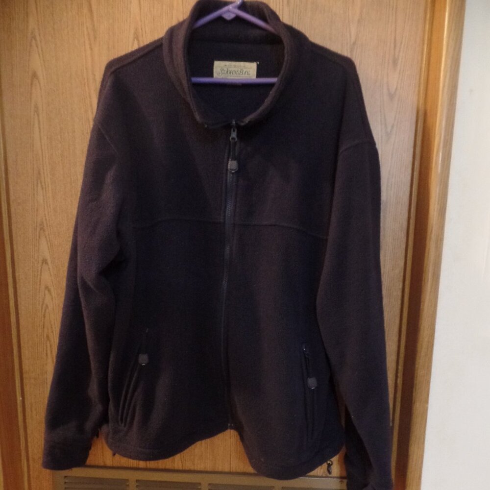 St John's Bay Men's Navy Blue Jacket with Zipper, Size L
